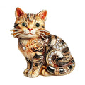 Seated Kitten with Rhinestone Accents Brooch