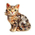 Seated Kitten with Rhinestone Accents Brooch