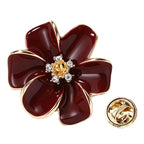 Petite Five Petal Enamel Flower Brooch original white background product photo