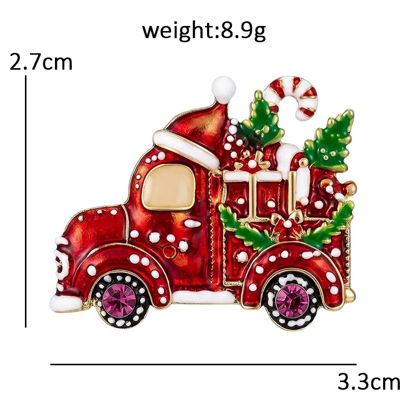 Christmas Gift Truck Brooch