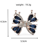 Jeweled Openwork Butterfly Brooch — dimensions