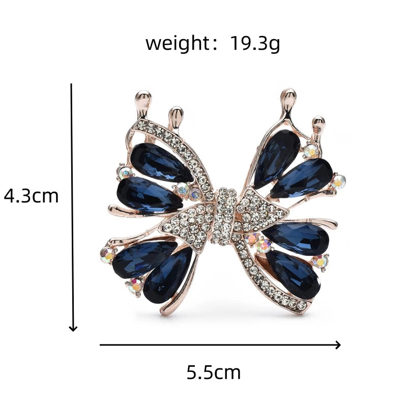 Jeweled Openwork Butterfly Brooch — dimensions