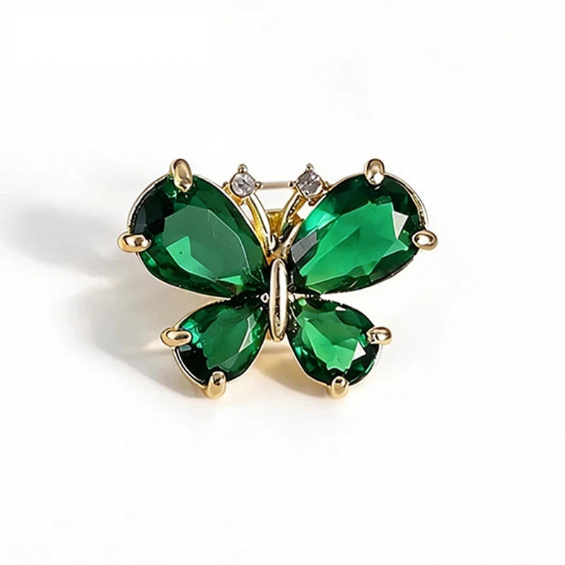 Petite Butterfly with Faceted Wings Brooch original white background product photo