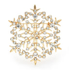 Filigree Crystal Snowflake Brooch