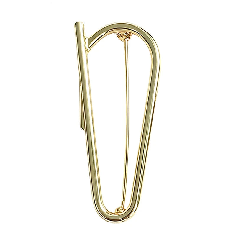 Minimal Elongated Loop Brooch