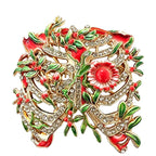 Anatomical Rib Cage with Flowers Brooch original white background product photo