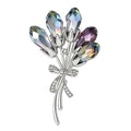 Faceted Faceted Flower Bouquet Brooch original white background product photo