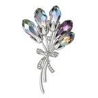 Faceted Faceted Flower Bouquet Brooch original white background product photo