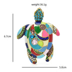 Multicolor Mosaic Sea Turtle Brooch