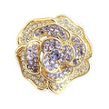 Spiral Rose with Sparkling Petals Brooch original white background product photo