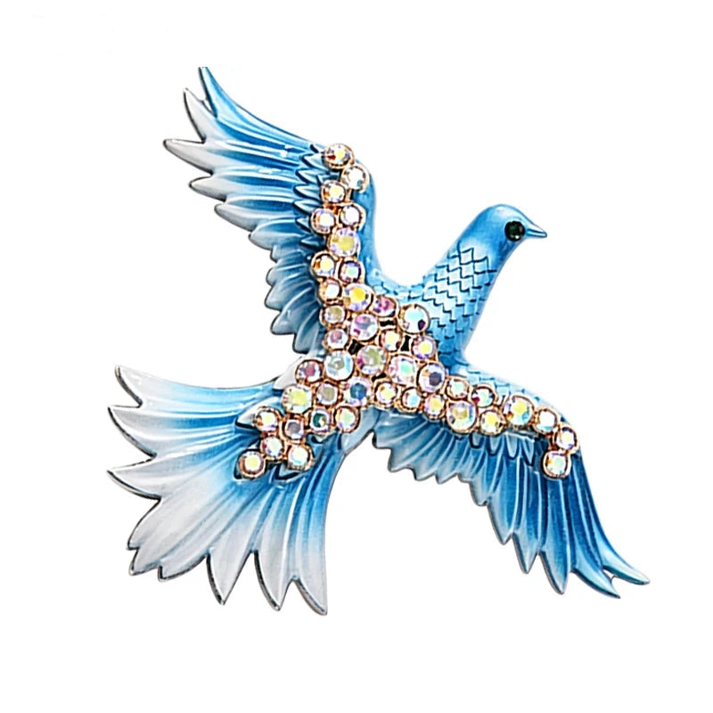 Flying Dove with Softly Shaded Wings Brooch