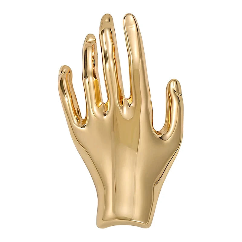 Sculptural Open Hand Brooch original white background product photo