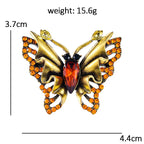 Vintage Sculpted Wing Butterfly Brooch