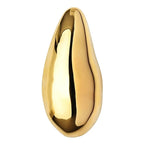 Polished Sculptural Teardrop Brooch on its original white background