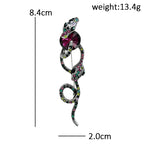 Coiled Snake with Faceted Accent Brooch