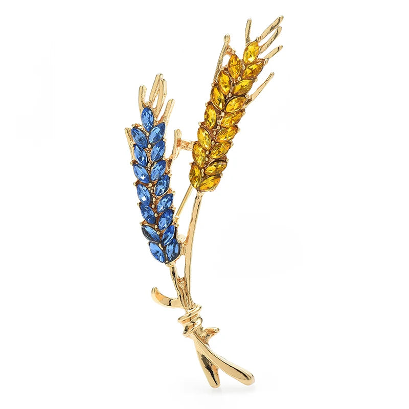 Broche épi de blé ornée de bijoux