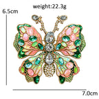 Multicolor Mosaic Wing Butterfly Brooch