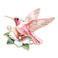 Hummingbird Hovering over a Flower Brooch original white background product photo