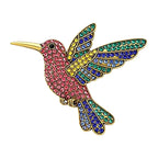 Hummingbird with Rows of Sparkling Feathers Brooch original white background product photo