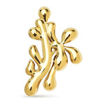 Polished Sperm Cell Cluster Brooch — Gold