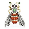 Striped Jeweled Bee Brooch