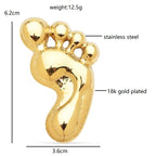 Polished Footprint Brooch — dimensions