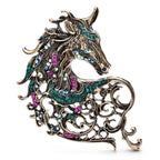 Jeweled Openwork Unicorn Brooch — Jeweled Unicorn