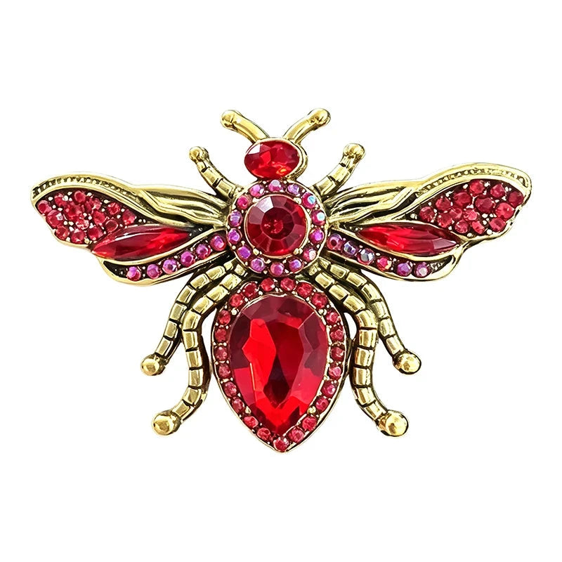 Vintage Faceted Bee Statement Brooch original white background product photo