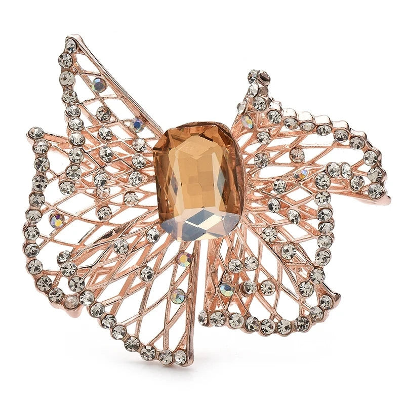 Openwork Geometric Frame with Faceted Center Brooch product variant photo