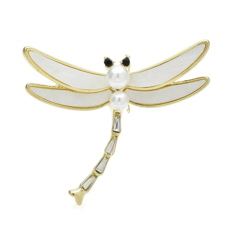 Polished Minimalist Dragonfly Brooch