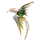 Jeweled Flying Phoenix Brooch
