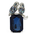 Jeweled Bird Pair on Faceted Drop Brooch product variant photo