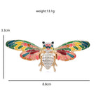 Patterned Enamel Winged Insect Brooch — dimensions