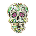 Floral Sugar Skull Sparkle Brooch original white background product photo