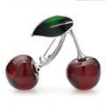 Enamel Cherry Pair Brooch