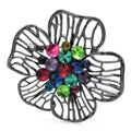 Openwork Flower with Faceted Center Brooch product variant photo