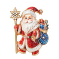 Santa Claus with Star Staff Brooch original white background product photo