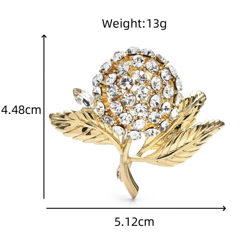 Decorative Bird and Botanical Statement Brooch