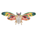 Patterned Enamel Winged Insect Brooch — Multicolor
