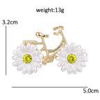 Flower Wheel Bicycle Brooch