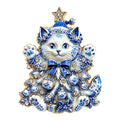 Christmas Tree Costume Kitten Brooch original white background product photo