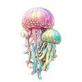 Jellyfish Duo with Pearl-Look Accents Brooch original white background product photo