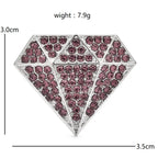 Rhinestone Diamond Silhouette Brooch — dimensions