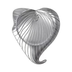 Sculpted Heart-Shaped Leaf Brooch original white background product photo