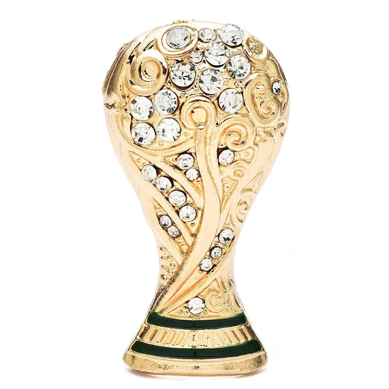 Jeweled Football Trophy Brooch — Football Trophy