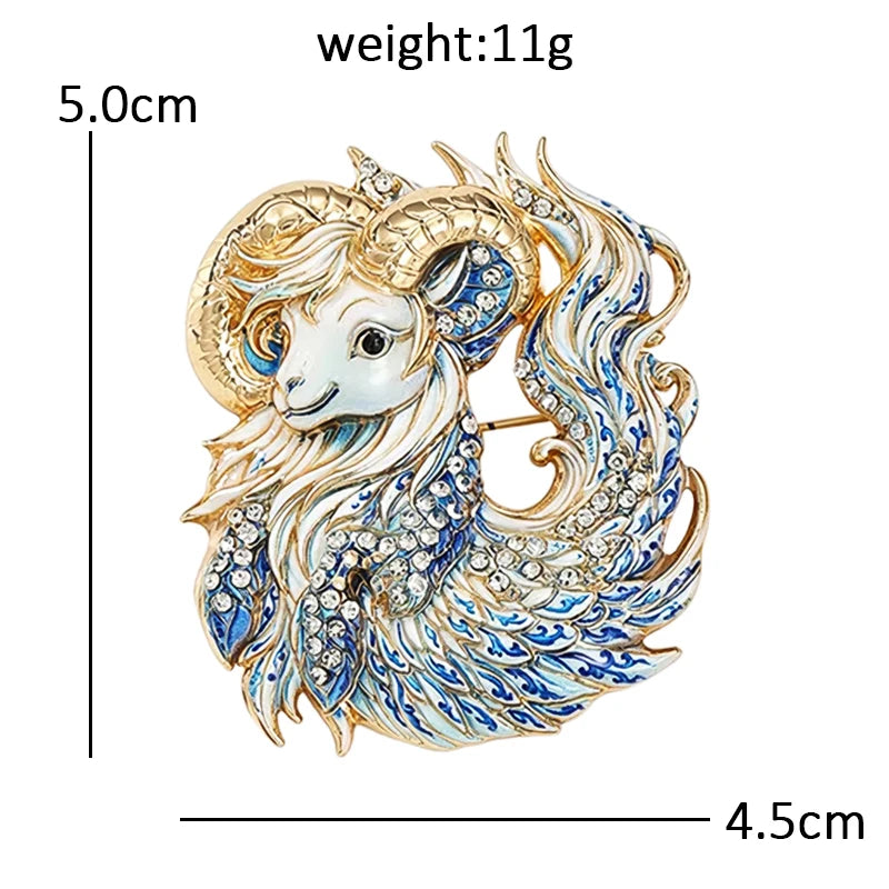 Floral Woodland Creature Motif Brooch