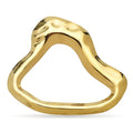 Undulating Triangle Frame Brooch — Gold