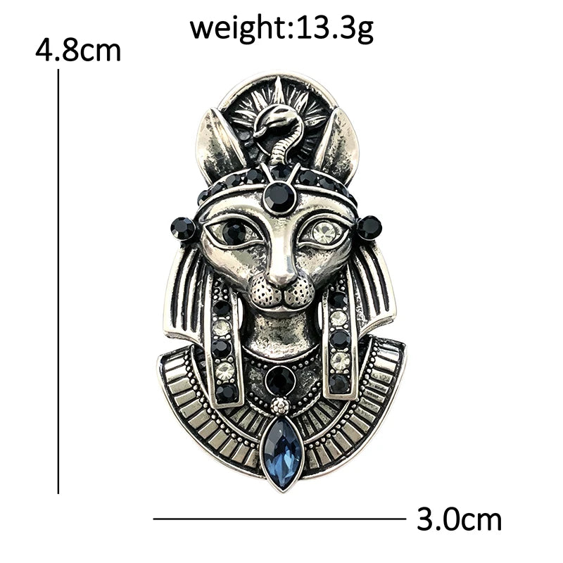 Egyptian Cat Goddess Cameo Brooch