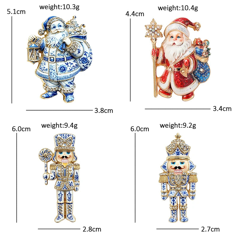 Festive Christmas Character Brooch