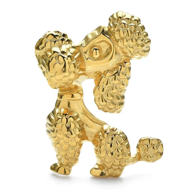 Textured Puppy Dog Brooch